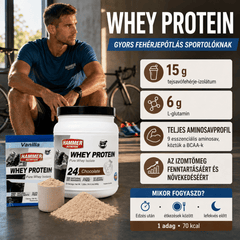 Hammer Whey Protein sportolóknak – 15 g fehérje, 6 g L-glutamin és javasolt fogyasztási időpontok