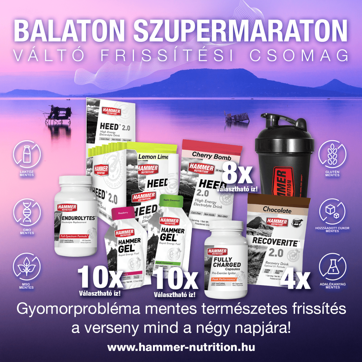 Balaton Szupermaraton Váltó Csomag - Hammer Nutrition CEE